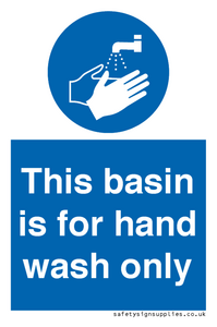 Basin for hand wash only